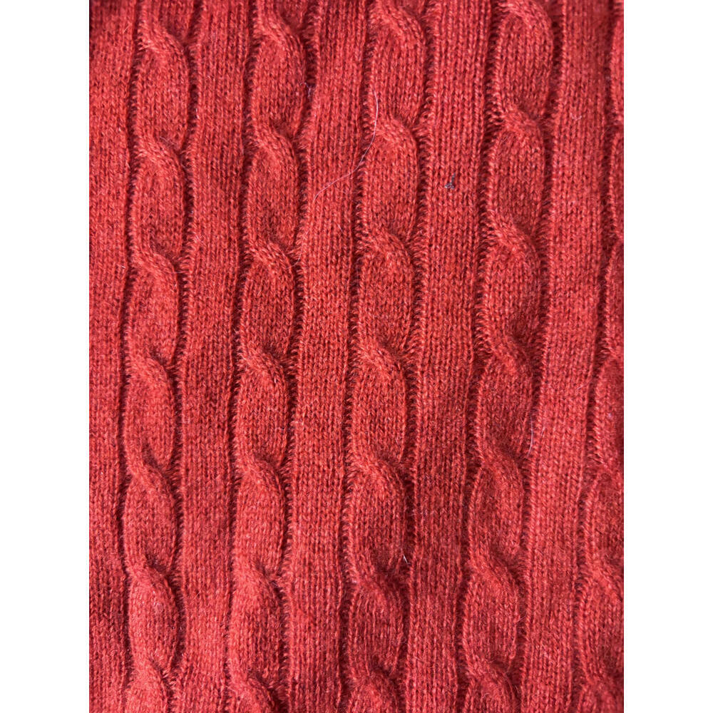 Kenar 100% Cashmere Orange Cableknit Sweater size L - Picture 3 of 4